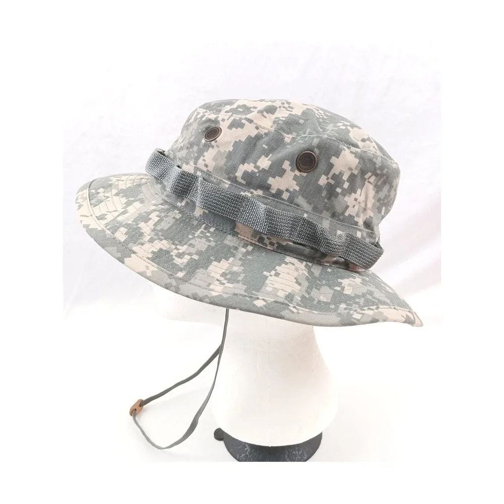 Military Boonie Hat ACU‎ Digital Camo Size 7 Sun Protection Outdoor Cap